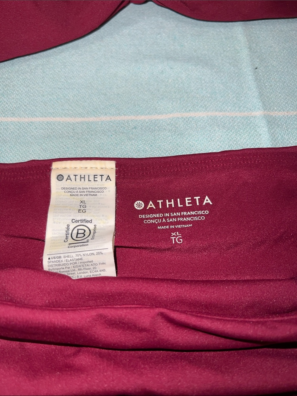 Athleta Berry Red Bikini Top and Skort Set - Picture 2 of 5